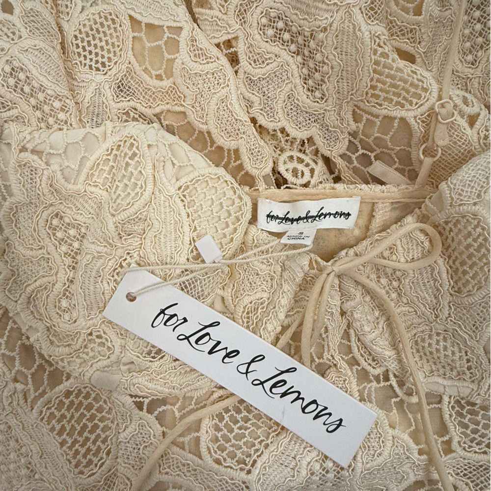 For Love & Lemons Coco Lace Mini Dress, size S NWT - Picture 5 of 7